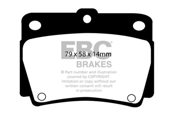 EBC 97-00 Mitsubishi Montero Sport 2.4 Yellowstuff Rear Brake Pads DP41228R