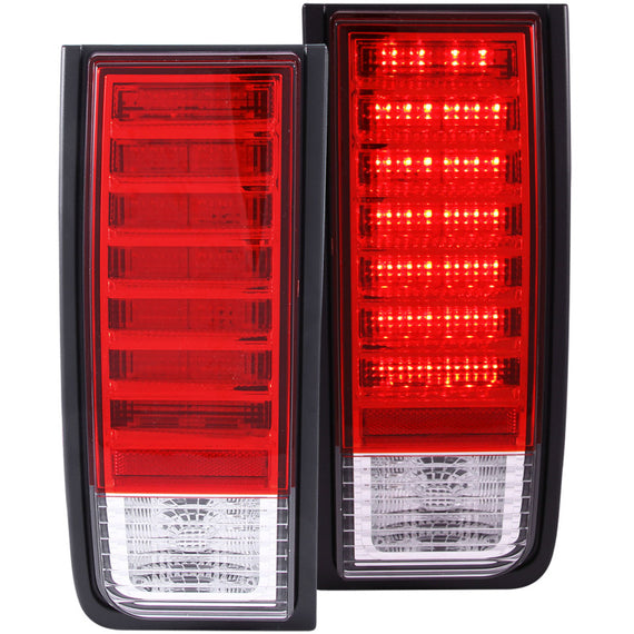 ANZO 2003-2009 Hummer H2 LED Taillights Red/Clear 311068