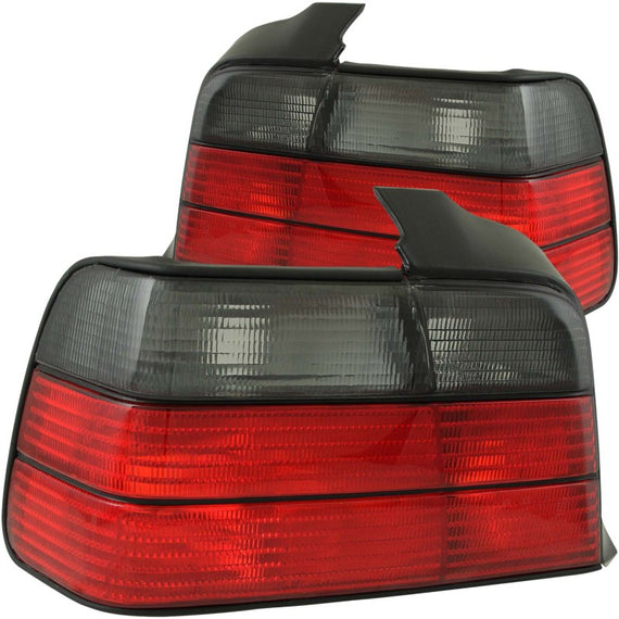Anzo 221200 Red Smoke Lens Incandescent Tail Light for 92-98 BMW 3-Series 4-Door 221200
