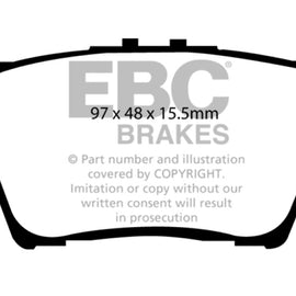 EBC DP61793 GREENSTUFF STREET ORGANIC BRAKE PADS - REAR DP61793