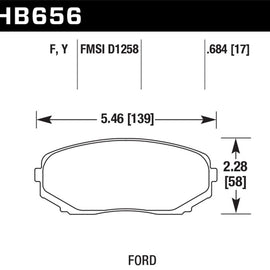 Hawk Performance HB656Y.684 LTS Disc Brake Pad Fits CX-5 CX-7 CX-9 Edge MKX HB656Y.684