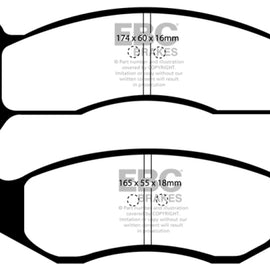 EBC 91-94 Chrysler Town & Country 3.3 (14in Wheels) Greenstuff Front Brake Pads DP61249