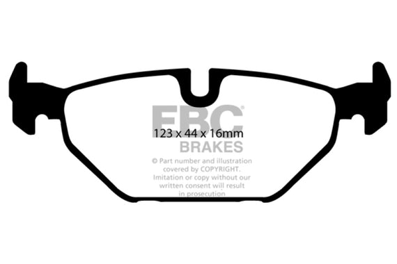 EBC 99-2001 Saab 9-5 2.3L Turbo (Aero) Bluestuff Rear Brake Pads DP51405NDX
