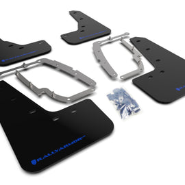 Rally Armor 17-23 Tesla Model 3 Black UR Mud Flap w/Blue Logo MF62-UR-BLK/BL