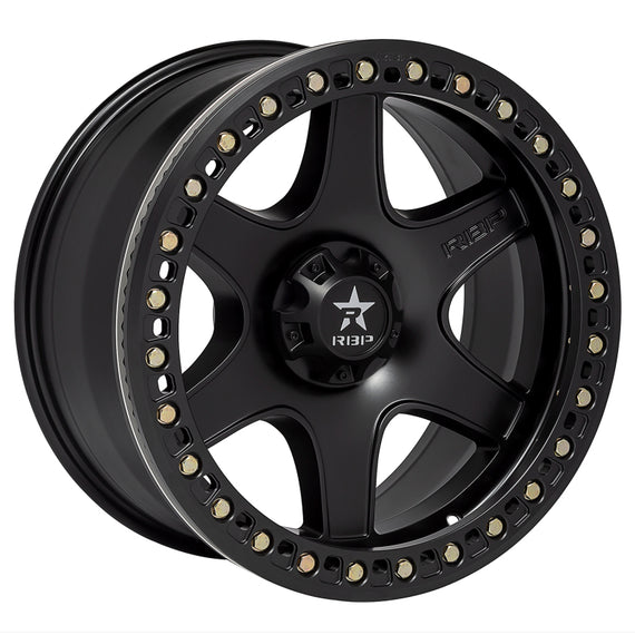 RBP 50R Cobra 17x9.0 8x180 BP / 5 BS 0mm Offset 124.1mm CB (Hub Centric) Black w/Black Ring Wheel 50R-1790-78-00FB