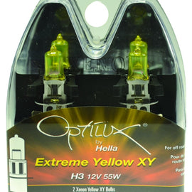 Hella Optilux H3 55W Extreme Yellow XY Bulbs H71070662 H71070662