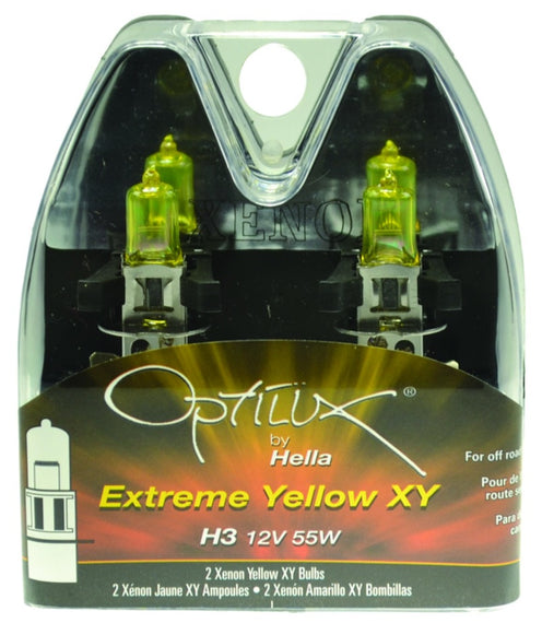 Hella Optilux H3 55W Extreme Yellow XY Bulbs H71070662 H71070662