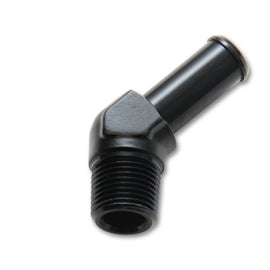 Vibrant 1/2 NPT to 5/8in Barb Straight Fitting 45 Deg Adapter - Aluminum 11223