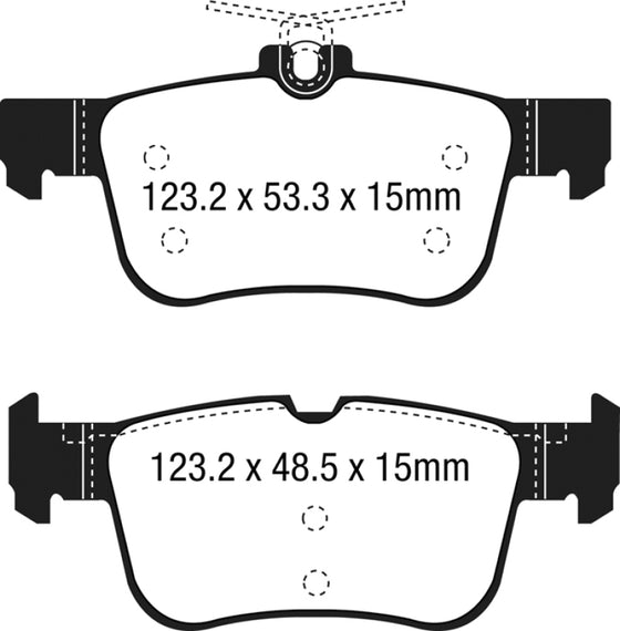 EBC 15+ Ford Edge 2.0 Turbo FWD Ultimax2 Rear Brake Pads UD1833