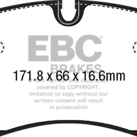 EBC 2015+ Ford Transit 150 SRW Yellowstuff Front Brake Pads DP42221R