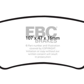 EBC 10+ Buick Allure (Canada) 3.0 Yellowstuff Rear Brake Pads DP42016R