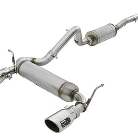 aFe Rebel Series 2.5in 409 SS Cat-Back Exhaust w/ Polished Tips 07+ Jeep Wrangler (JK) V6 3.6L/3.8L 49-48062-P