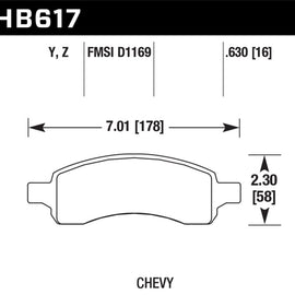 Hawk LTS Disc Brake Pads - HB617Y.630 HB617Y.630