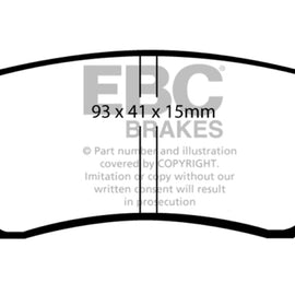 EBC 06-11 for Hyundai Accent 1.6 Redstuff Rear Brake Pads (DP31769C) DP31769C