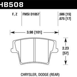Hawk Performance HB508F.586 HPS Performance Ceramic Brake Pad HB508F.586