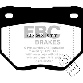 EBC Green Stuff Rear Brake Pads for 98-03 Nissan Skyline R34 2.5L GT - DP2826 DP2826