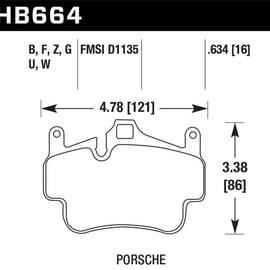 Hawk HPS Disc Brake Pads - HB664F.634 HB664F.634