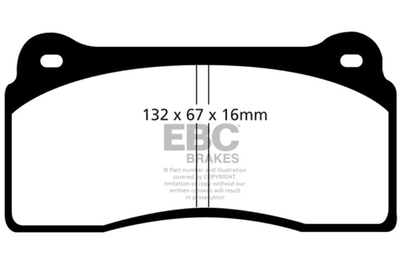 EBC REDSTUFF CERAMIC PERFORMANCE BRAKE PADS - FRONT DP31110C DP31110C