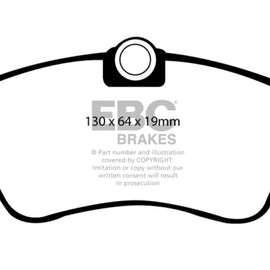 EBC 93-96 Volkswagen Eurovan 2.5 Solid Rotors Greenstuff Front Brake Pads DP61030