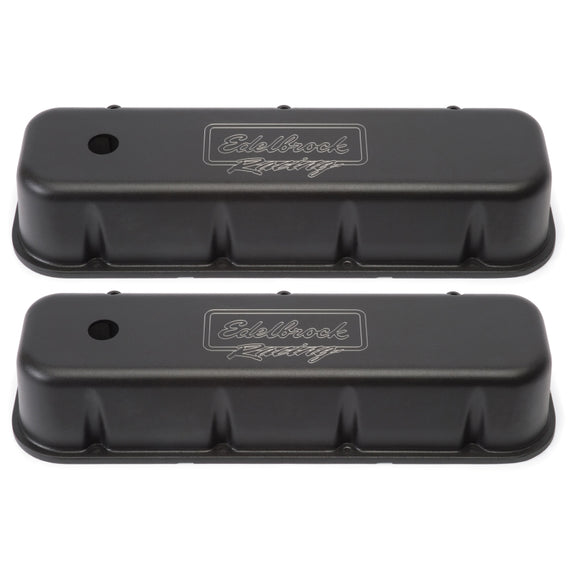Edelbrock Valve Cover Victor Series Chevrolet 1965 and Later 396-502 V8 Tall Black 41803