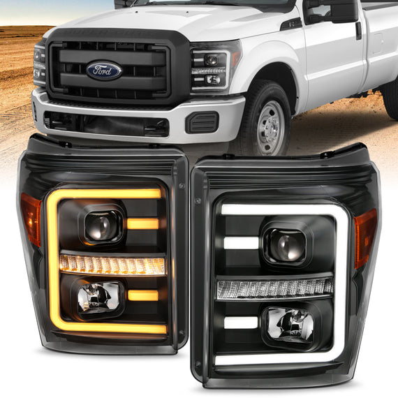 Anzo 111406 Headlights Plank Style Switchback for 2011-2016 Ford F-250/350/450 111406