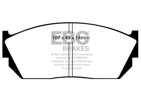EBC 82-84 Honda Civic Hatchback 1.3 (5 Speed) Ultimax2 Front Brake Pads UD276