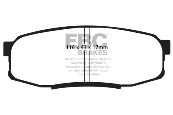 EBC DP61816 GREENSTUFF STREET ORGANIC BRAKE PADS - REAR DP61816