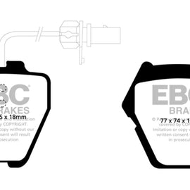 Disc Brake Pad Set-EBC Greenstuff 2000 Series Sport Brake Pads Front EBC Brake DP21348