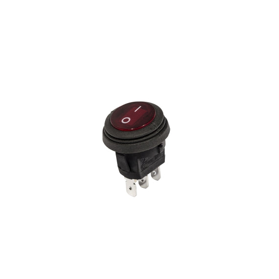 KC HiLiTES Illuminated LED 10A Round Rocker Light Switch - Red 3113