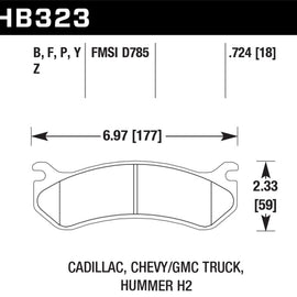 Hawk LTS Disc Brake Pads - HB323Y.724 HB323Y.724