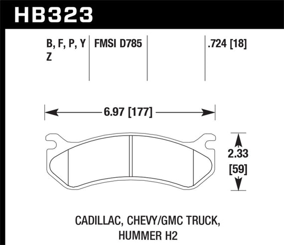 Hawk Performance Ceramic Disc Brake Pads - HB323Z.724 HB323Z.724