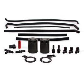 Mishimoto 08-14 Subaru STI Baffled Oil Catch Can Kit - Black MMBCC-STI-08SBE