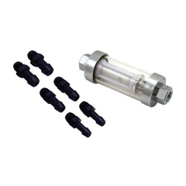 Spectre Premium Clearview Fuel Filter (Incl. 1/4in. / 5/16in. / 3/8in. Barb Fittings) 2369