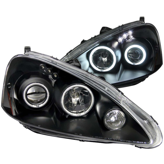 Anzo 121197 Black Projector Headlights with Halogen Bulbs for 05-06 Acura RSX 121197