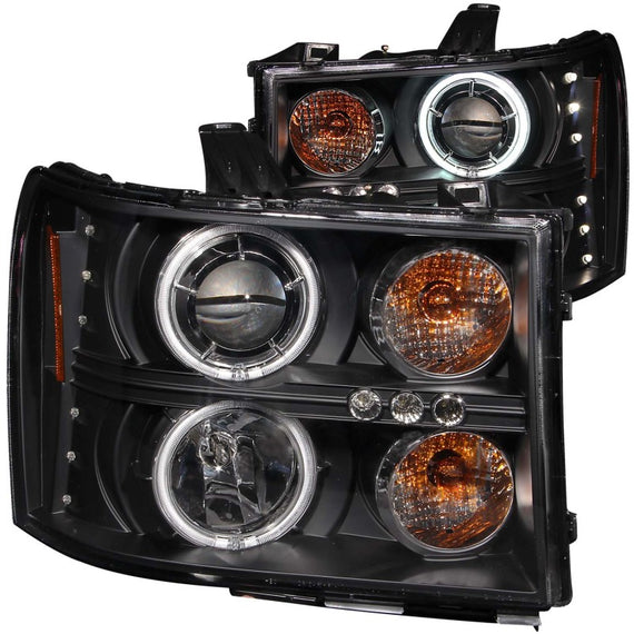 Anzo 111125 Projector Headlights Black for 07-14 GMC Sierra 1500/2500/3500HD 111125