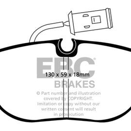 EBC 91-95 Alfa Romeo 164 2.0 Turbo Redstuff Front Brake Pads DP3733/3C