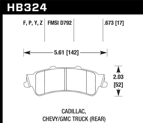 Hawk Performance HB324F.673 Disc Brake Pad HB324F.673