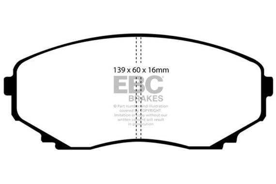 EBC 00-02 Mazda MPV 2.5 Ultimax2 Front Brake Pads UD551