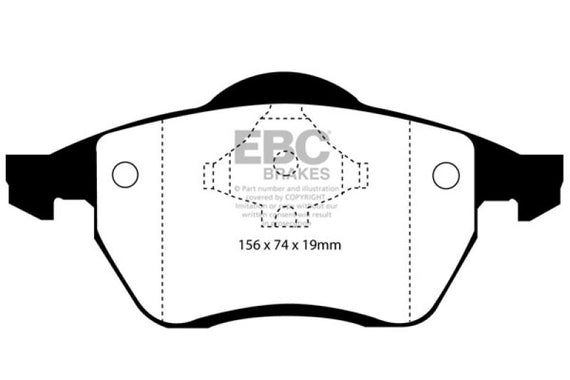 EBC 96-98 Audi A4 1.8 Turbo (B5) Ultimax2 Front Brake Pads UD836