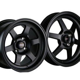 Traklite Launch Drag Racing Wheels 15x3.5 4x100 +10 (PAIR) Black