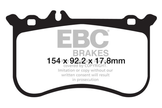 EBC 10-11 Mercedes-Benz CL550 5.5 AMG Sport Pkg Yellowstuff Front Brake Pads DP42138R