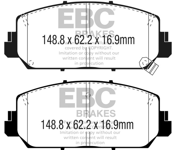 Frt Premium Organic Brake Pads EBC Brake DP43049R DP43049R