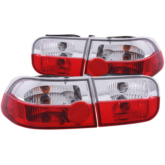 ANZO TAILLIGHTS REDCLEAR FITS 1992-1995 HONDA CIVIC 221220 221220