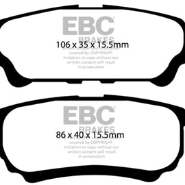 EBC Greenstuff Rear Brake Pads for 11-14 Chrysler 200 2.4 DP21563