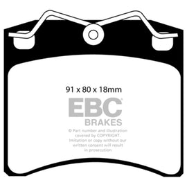 EBC 96-98 Volkswagen Eurovan 2.5 Vented Rotors Greenstuff Front Brake Pads DP61116