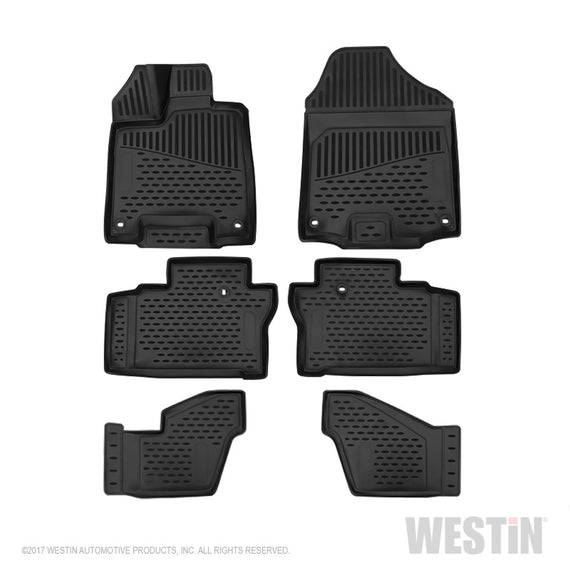 Westin 2016-2018 Honda Pilot (7 passenger) Profile Floor Liners 6pc - Black 74-15-51023
