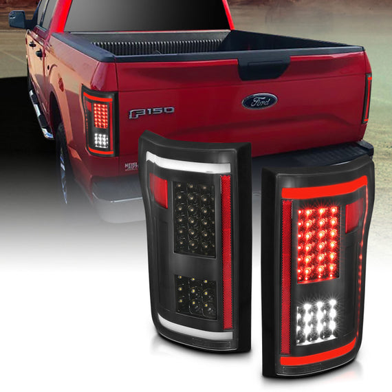 Anzo 311285 Black Clear Lens LED Tail Light G2 for 15-17 Ford F-150 311285