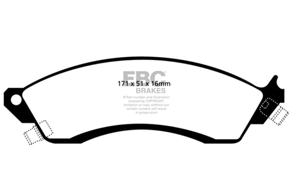 EBC 85-88 Chevrolet Camaro (3rd Gen) 2.8 (Performance Package) Ultimax2 Front Brake Pads UD412