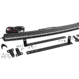 Rough Country Single Row LED Light Bar Grille Mount w/ 30-inch Chrome Series CREE LED Light Bar