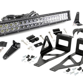 Rough Country 20-inch Chrome Series Dual Row LED Light Bar w/ Hidden Bumper Mounts